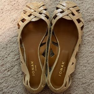 Jonak Women's Sparkling Gold Flats